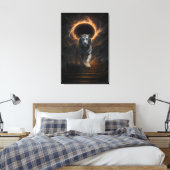 Fantasy White Tiger – Mystic Aura Series Canvas Afdruk (Insitu (Slaapkamer))
