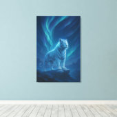 Fantasy White Tiger – Mystic Aura Series Canvas Afdruk (Insitu (Houten vloer))