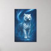 Fantasy White Tiger – Mystic Aura Series Canvas Afdruk (Voorkant)