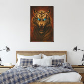 Fantasy White Tiger – Mystic Aura Series Canvas Afdruk (Insitu (Slaapkamer))