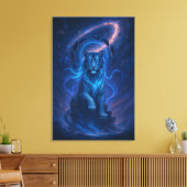 Fantasy White Tiger – Mystic Aura Series Canvas Afdruk (Insitu (Woonkamer))