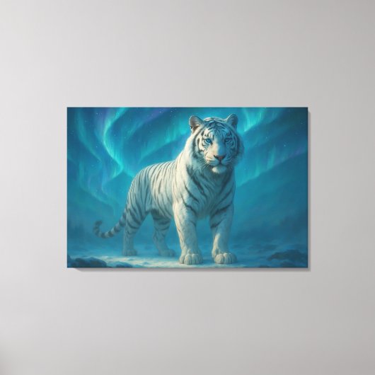 Fantasy White Tiger – Mystic Aura Series | ManJian Canvas Afdruk (Voorkant)
