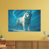 Fantasy White Tiger – Mystic Aura Series | ManJian Canvas Afdruk (Insitu (Woonkamer))