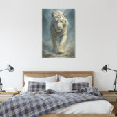 Fantasy White Tiger – Mystic Aura Series | ManJian Canvas Afdruk (Insitu (Slaapkamer))