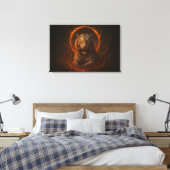 Fantasy White Tiger – Mystic Aura Series | ManJian Canvas Afdruk (Insitu (Slaapkamer))