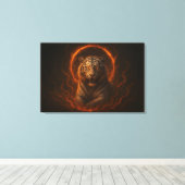 Fantasy White Tiger – Mystic Aura Series | ManJian Canvas Afdruk (Insitu (Houten vloer))