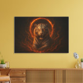 Fantasy White Tiger – Mystic Aura Series | ManJian Canvas Afdruk (Insitu (Woonkamer))