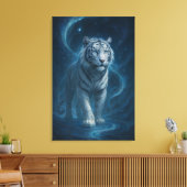 Fantasy White Tiger – Mystic Aura Series | ManJian Canvas Afdruk (Insitu (Woonkamer))
