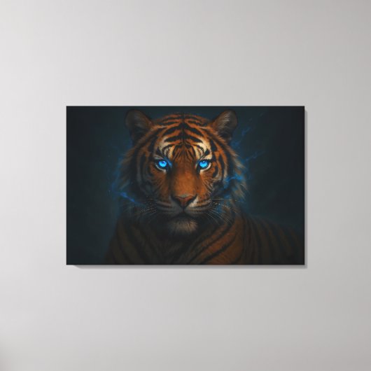 Fantasy White Tiger – Mystic Aura Series | ManJian Canvas Afdruk (Voorkant)