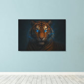 Fantasy White Tiger – Mystic Aura Series | ManJian Canvas Afdruk (Insitu (Houten vloer))