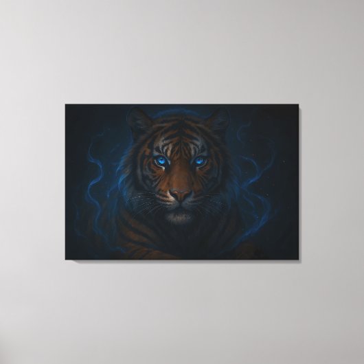 Fantasy White Tiger – Mystic Aura Series | ManJian Canvas Afdruk (Voorkant)