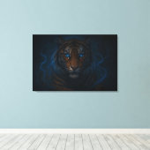 Fantasy White Tiger – Mystic Aura Series | ManJian Canvas Afdruk (Insitu (Houten vloer))