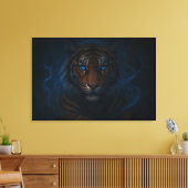 Fantasy White Tiger – Mystic Aura Series | ManJian Canvas Afdruk (Insitu (Woonkamer))
