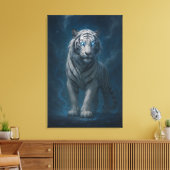 Fantasy White Tiger – Mystic Aura Series | ManJian Canvas Afdruk (Insitu (Woonkamer))
