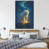 Fantasy White Tiger – Mystic Aura Series | ManJian Canvas Afdruk (Insitu (Slaapkamer))