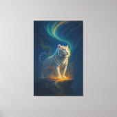 Fantasy White Tiger – Mystic Aura Series | ManJian Canvas Afdruk (Voorkant)