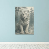 Fantasy White Tiger – Mystic Aura Series | ManJian Canvas Afdruk (Insitu (Houten vloer))