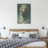 Fantasy White Tiger – Mystic Aura Series | ManJian Canvas Afdruk (Insitu (Slaapkamer))