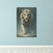 Fantasy White Tiger – Mystic Aura Series | ManJian Canvas Afdruk (Insitu (Houten vloer))