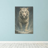 Fantasy White Tiger – Mystic Aura Series | ManJian Canvas Afdruk (Insitu (Houten vloer))