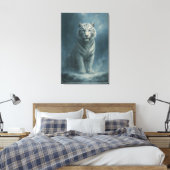 Fantasy White Tiger – Mystic Aura Series | ManJian Canvas Afdruk (Insitu (Slaapkamer))
