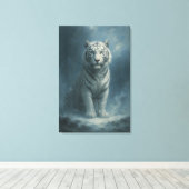 Fantasy White Tiger – Mystic Aura Series | ManJian Canvas Afdruk (Insitu (Houten vloer))