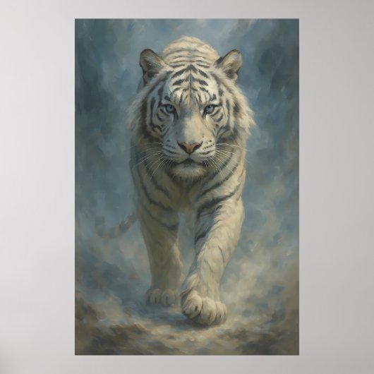 Fantasy White Tiger – Mystic Aura Series | ManJian Poster (Voorkant)