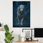 Fantasy White Tiger – Mystic Aura Series | ManJian Poster (Thuiskantoor)