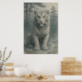 Fantasy White Tiger – Mystic Aura Series | ManJian Poster (Keuken)