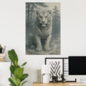 Fantasy White Tiger – Mystic Aura Series | ManJian Poster (Thuiskantoor)