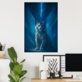 Fantasy White Tiger – Mystic Aura Series | ManJian Poster (Thuiskantoor)