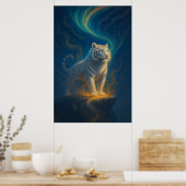 Fantasy White Tiger – Mystic Aura Series | ManJian Poster (Keuken)