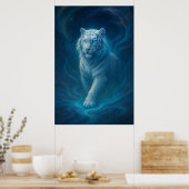 Fantasy White Tiger – Mystic Aura Series | ManJian Poster (Keuken)