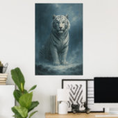 Fantasy White Tiger – Mystic Aura Series | ManJian Poster (Thuiskantoor)