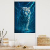 Fantasy White Tiger – Mystic Aura Series | ManJian Poster (Keuken)