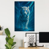 Fantasy White Tiger – Mystic Aura Series | ManJian Poster (Thuiskantoor)
