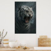 Fantasy White Tiger – Mystic Aura Series Poster (Keuken)