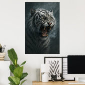 Fantasy White Tiger – Mystic Aura Series Poster (Thuiskantoor)