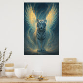 Fantasy White Tiger – Mystic Aura Series Poster (Keuken)