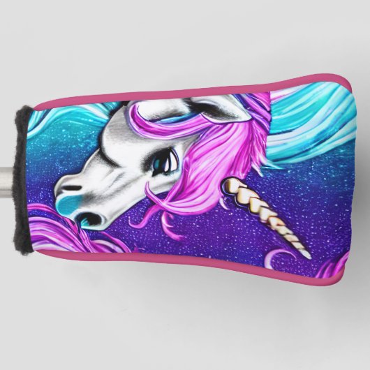Fantasy White Unicorn Seamless Pattern Golfheadcover (Voorkant)