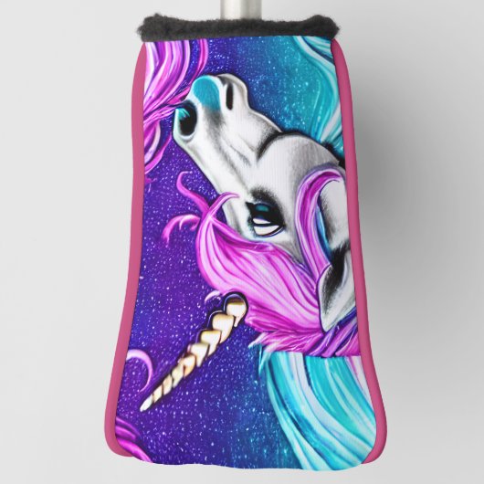 Fantasy White Unicorn Seamless Pattern Golfheadcover (Draai 90)