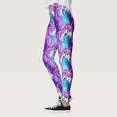 Fantasy White Unicorn Seamless Pattern Leggings (Links)
