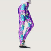 Fantasy White Unicorn Seamless Pattern Leggings (Rechts)