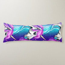 Fantasy White Unicorn Seamless Pattern