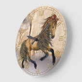 Fantasy Wild Horse Muur Klok (Hoek)