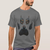 Fantasy Wild Natuur Wolf Paw Print T-shirt (Voorkant)