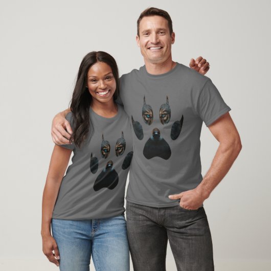 Fantasy Wild Natuur Wolf Paw Print T-shirt (Unisex)