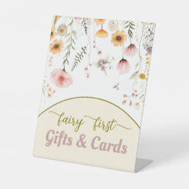 Fantasy wilde bloem fee eerste geschenken voetstuk reclamebord met voetstuk