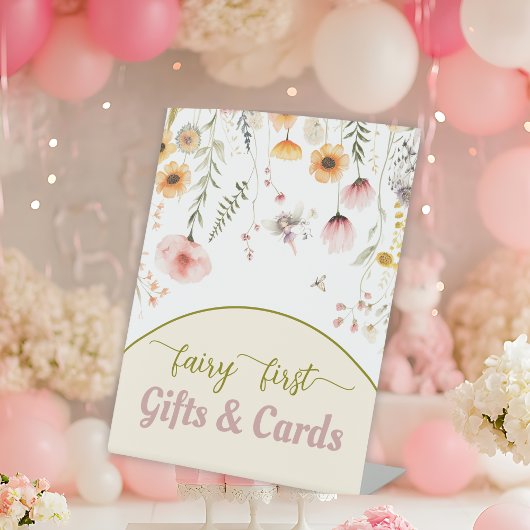 Fantasy wilde bloem fee eerste geschenken voetstuk reclamebord met voetstuk