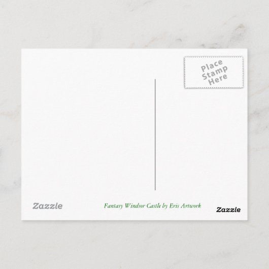 Fantasy Windsor Castle - Blank Briefkaart (Achterkant)